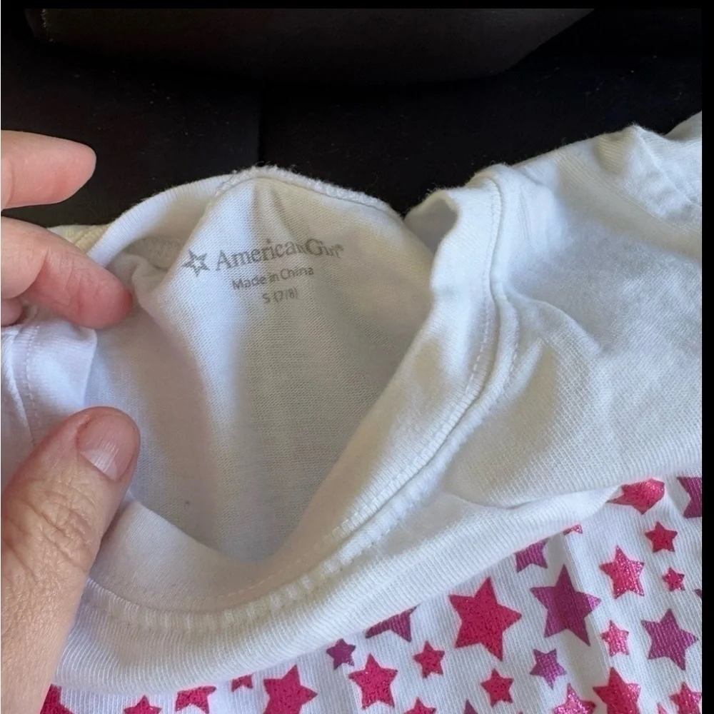 American Girl Doll White and Pink Star Outfit